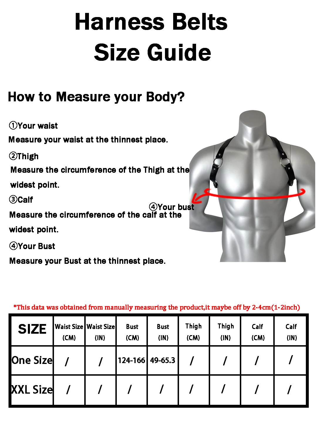 Cool Rock Men's Belt PU Leather Harness Abjustable Strap Costume Sexy Shoulder Belt Body Chest Chain Metal Ring Y2k Accessories