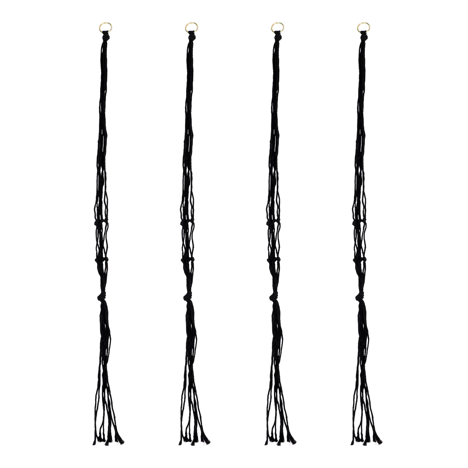 

4Pcs Macrame Hanging Plant Holders Cotton Rope Decorative Indoor Outdoor Plant Hanger Home Garden Decoration Hanging Decor