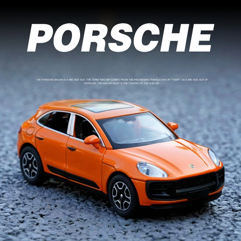 Diecast 1:32 Scale Porsche Macan Alloy Car Model Metal Toy Vehicles Children Boys Gift Collective Voiture Miniature Sound Light