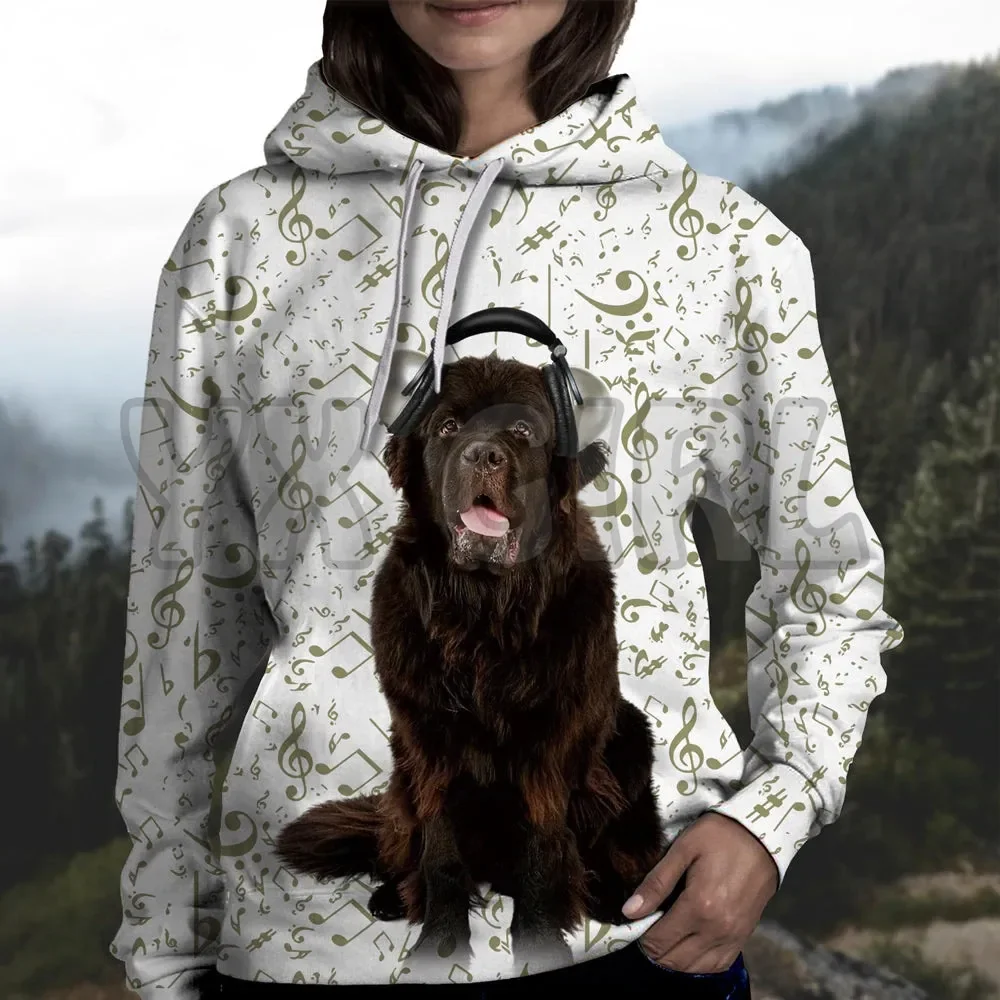 Great Music With Miniature Schnauzer 3D Printed Hoodies  Unisex Pullovers Funny Dog Hoodie Casual Street Tracksuit