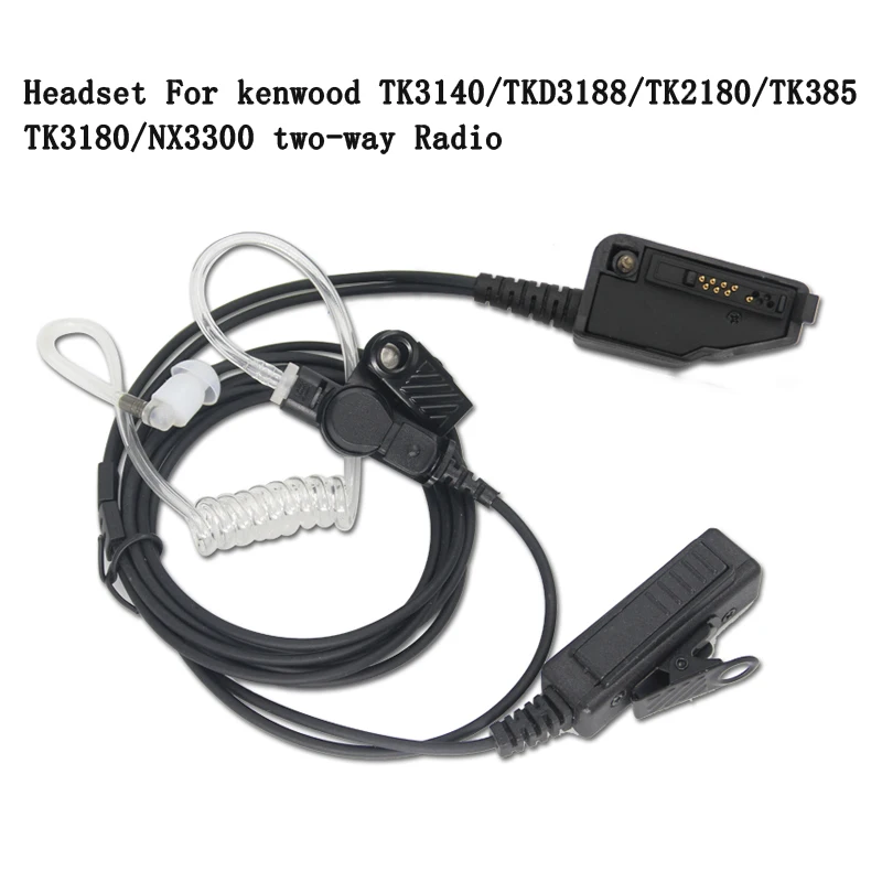

Акустическая воздушная трубка, гарнитура с микрофоном PTT для радио Kenwood TK280 NX300 TK385 TK2140 TK3140 TK280 TK3180 TKD3188 Walkie Talkie