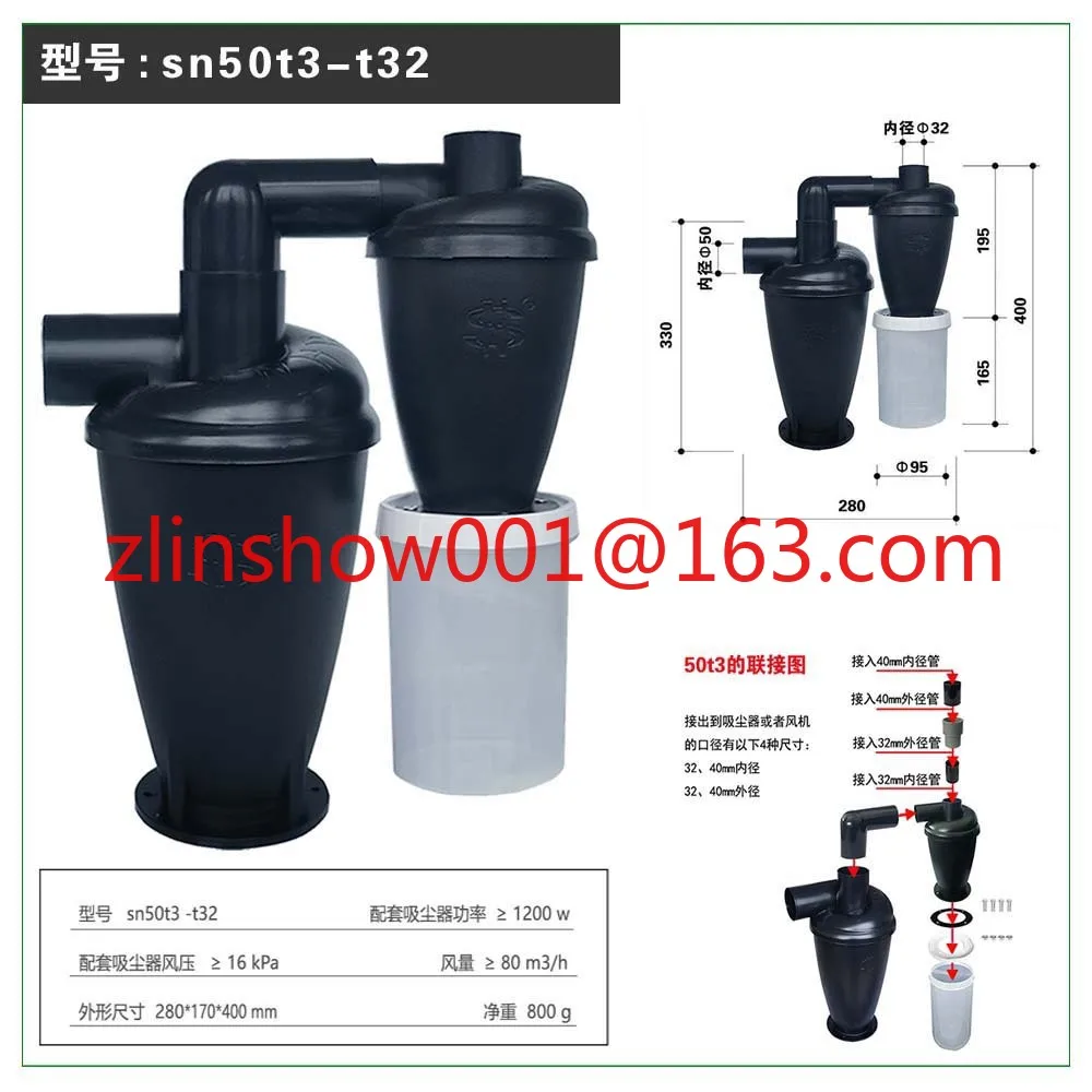 

Вторичный циклонный пылесборник подходит для большинства случаев удаления пыли.