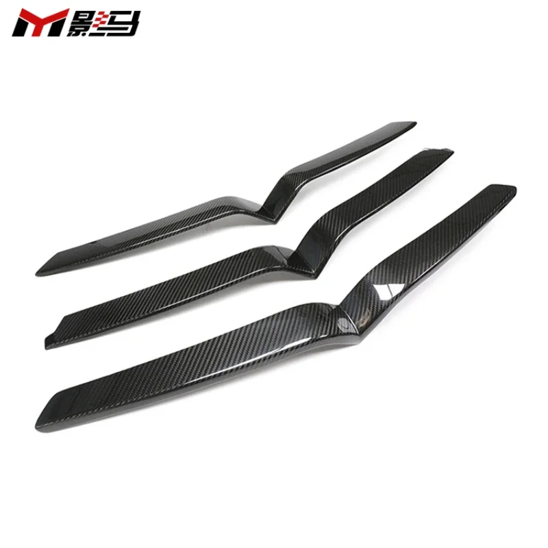 For Tesla Model S Front Grille Cover Dry Carbon Fiber Front Bumper Grille for Tesla Model S 2022