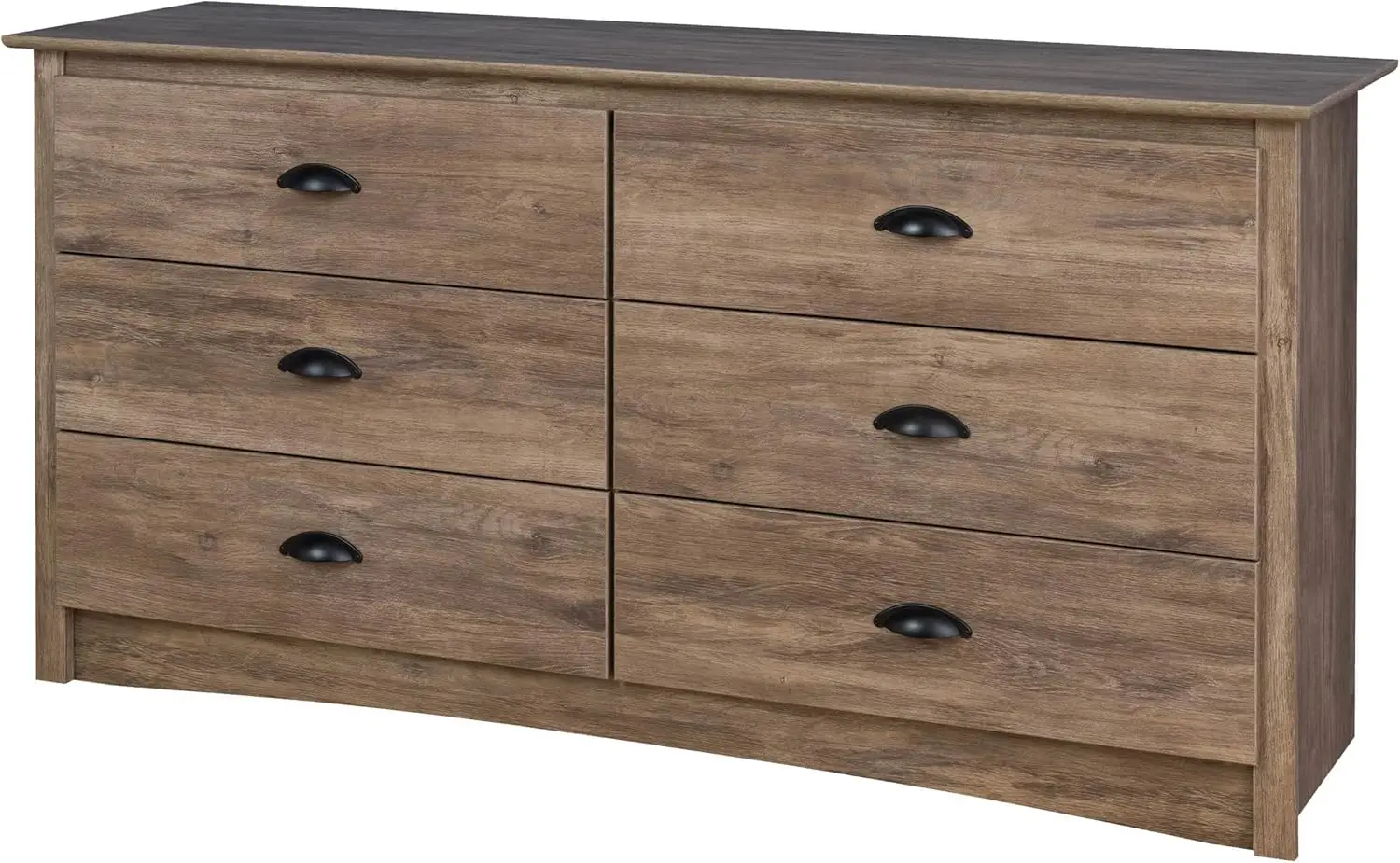 Salt Spring 6 Drawer Dresser, Drifted Gray & Salt Spring 3-Drawer Tall Nightstand, Drifted Gray