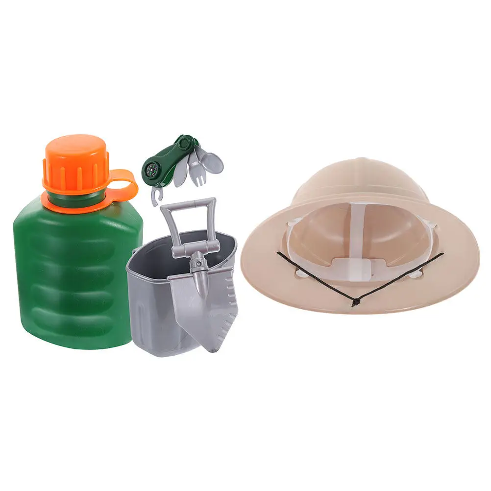 1Set Kids Explorers Tool Kit Wear-Resistant Plastic Cosplay Prop for Halloween Party Stage Performance Role Play Jungle Theme