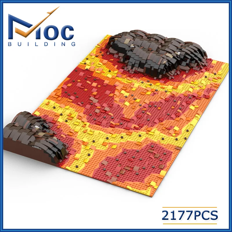 

MOC Building Block Mustafar Lava Scene Technology Bricks DIY Assembled Model Toy Holiday Gifts