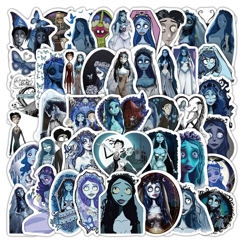 10/30/60PCS Science Fiction Animated Movie Emily Corpse Bride Gothic Style Cartoon Graffiti Sticker DIY Laptop Decal Kids Toy