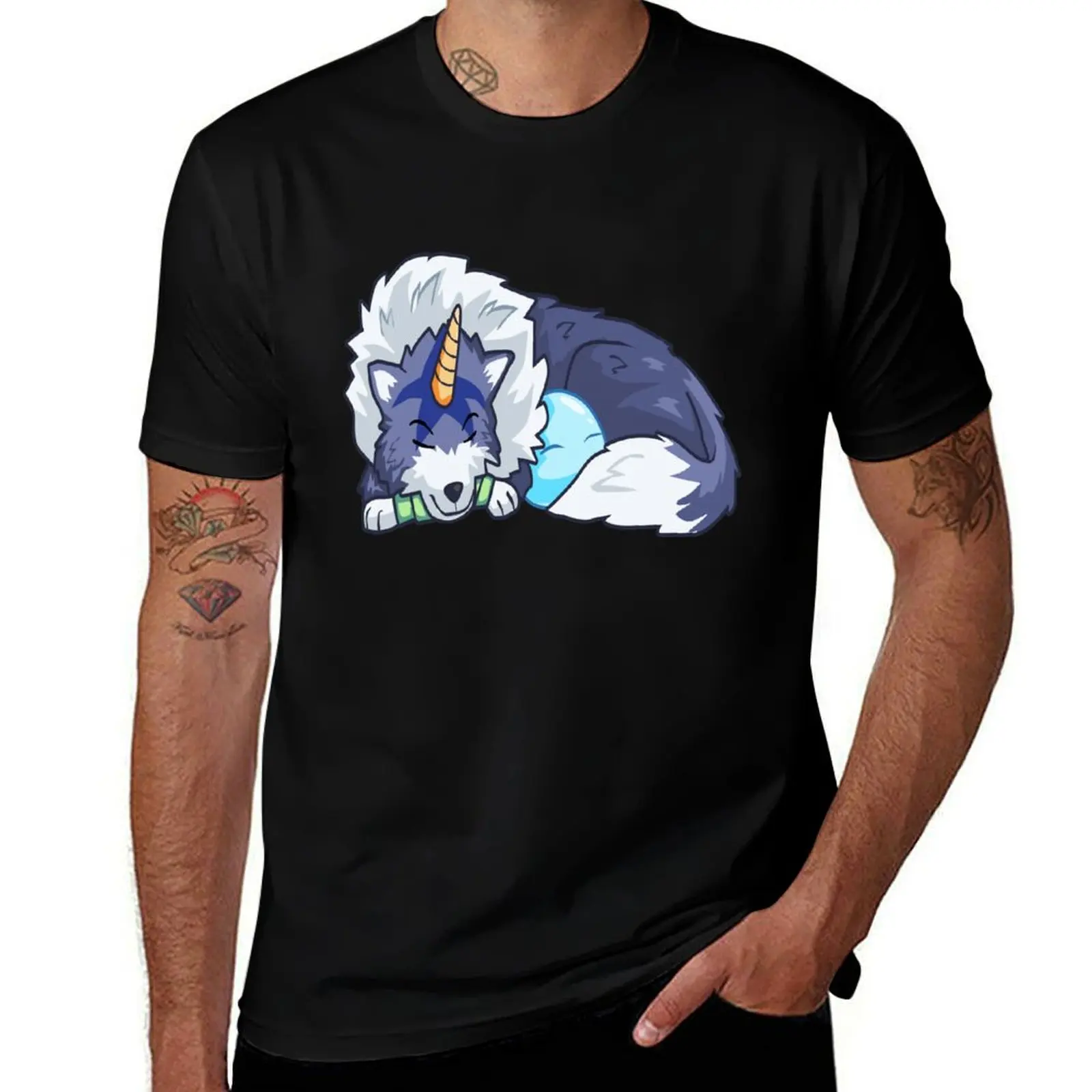 That Time I Got Reincarnated as a Slime - Ranga and Rimuru Sleeping T-Shirt Quick Dry Sports Short Sleeve Tee T-Shirt