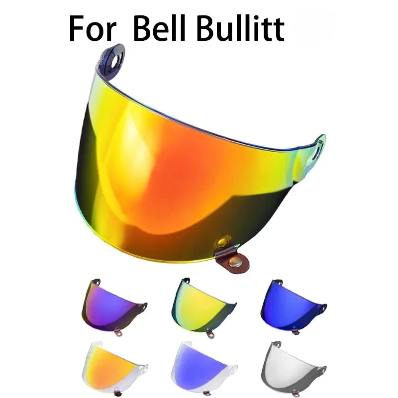 Visor for BELL Bullitt Flat Shield Windscreen Motorcycle Helmet Accessories Universal Day and Night Electroplated Lenses