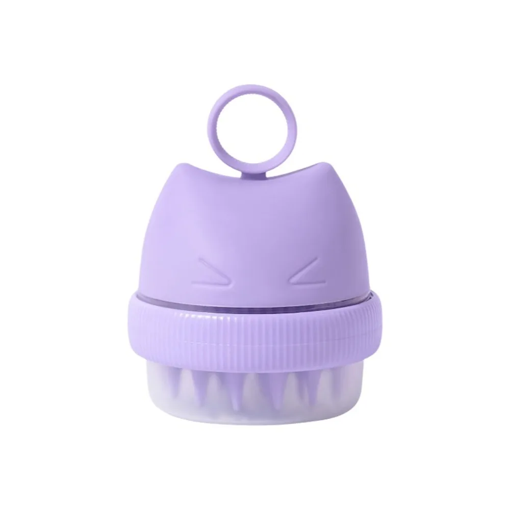 

Scrubbing Function Cat Bath Brush Soft Bristles Wet and Dry Use Silicone Bath Brush Can Hold Shower Gel Hanging Massage Brush