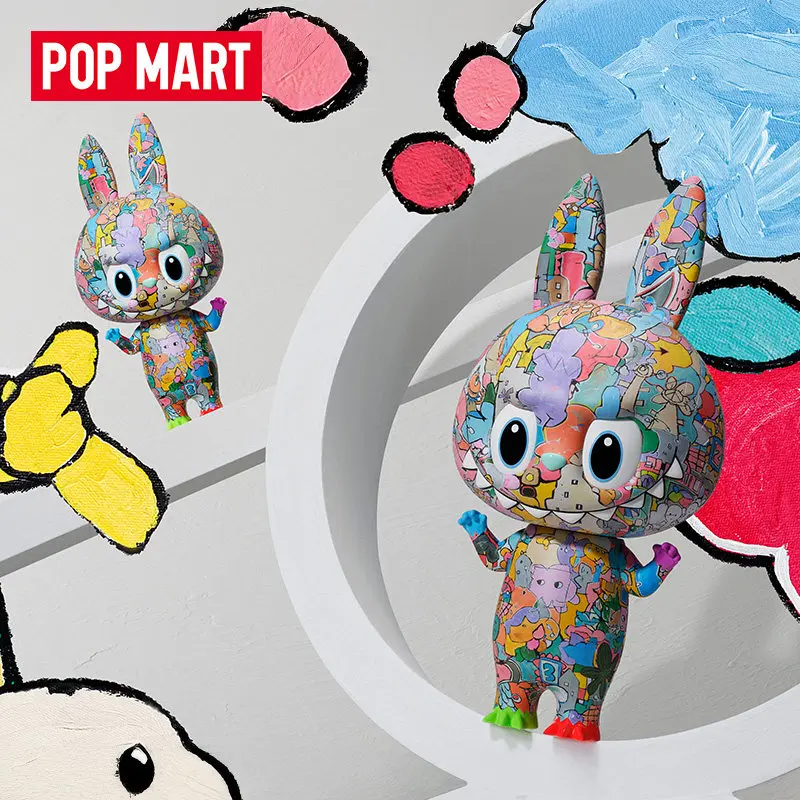 

Коллекционные фигурки POPMART MEGA LABUBU 400% к 10-летию: Слепые коробки ручной работы, декор для комнаты, праздничные подарки