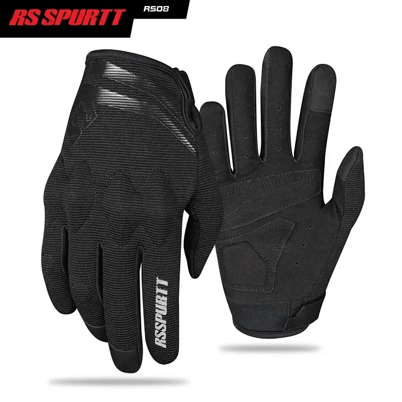 Summer Thin Mesh Motorcycle Gloves Fashion Breathable Anti-Fall Touch Screen Protective Glove Unisex Men Women Motocross Items