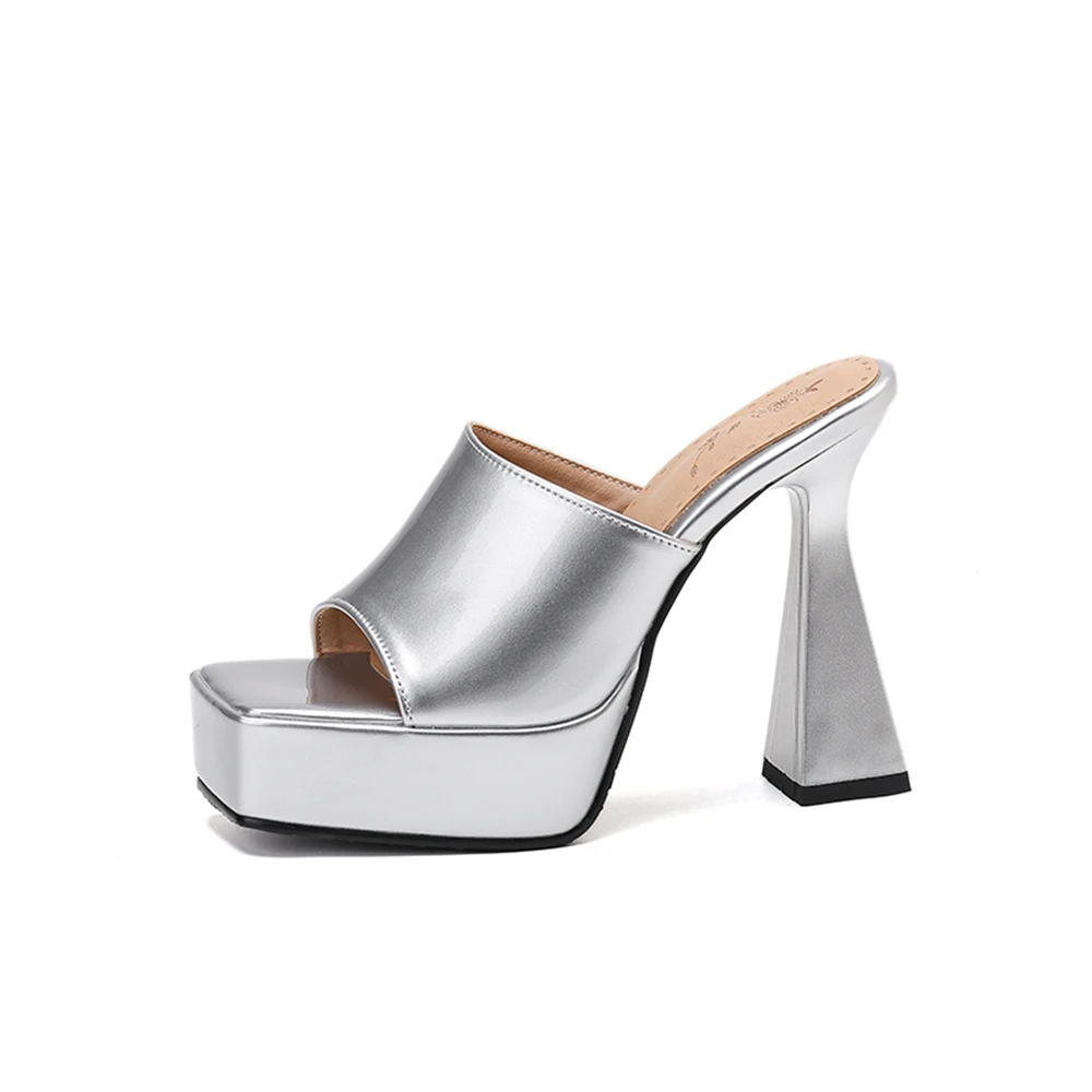 

High Heels Sandals Women Open Toe Waterproof Table Fashion Wedding Dress Banquet Party Sexy Outfit Platform Slippers 191-3