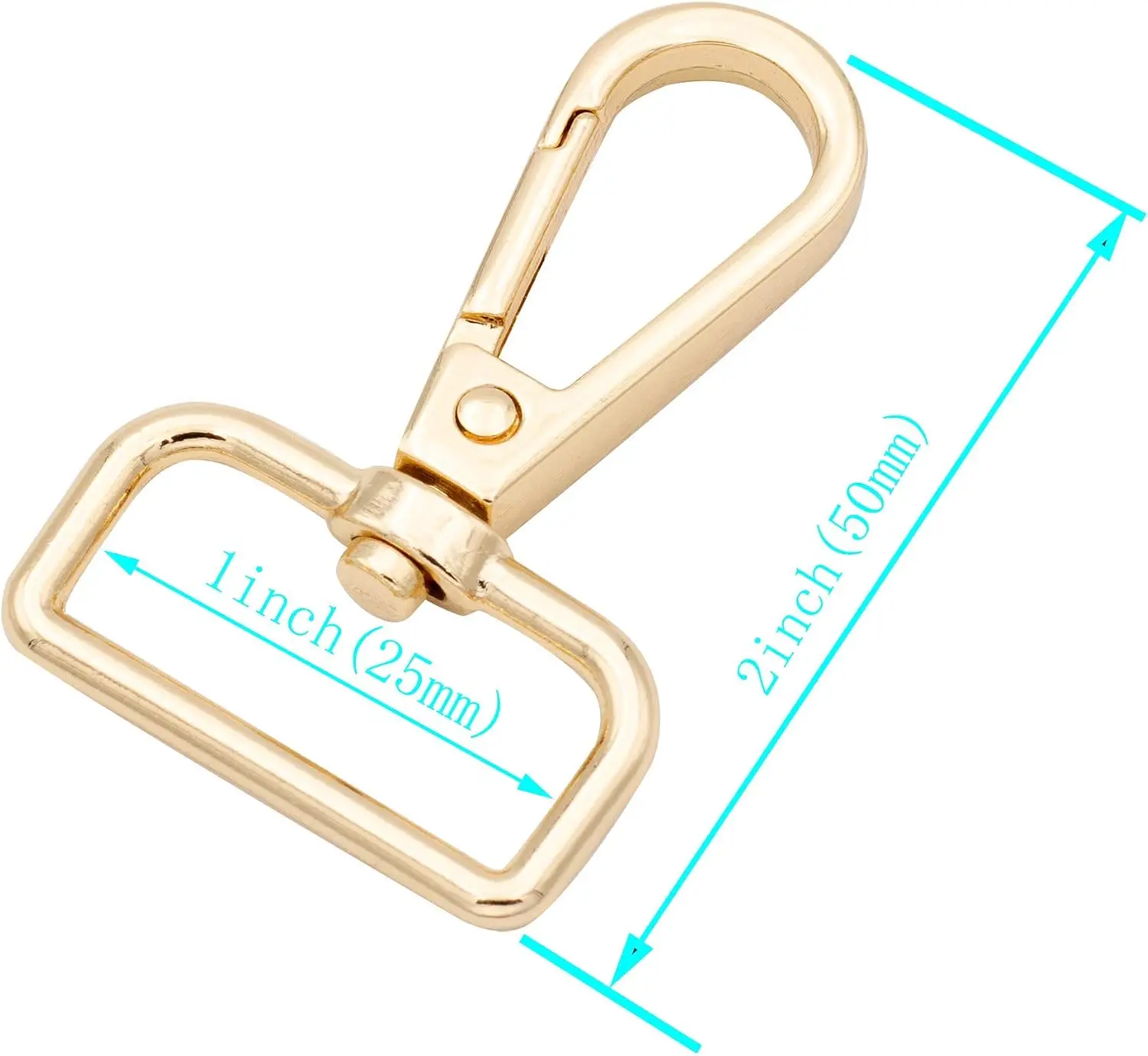 15 Pcs D Ring Swivel Lobster Claw Clasp, Push Gate Snap Hooks Trigger Clips Luggage Buckle Lobster Clasp Claw Swivel  Bag Purse