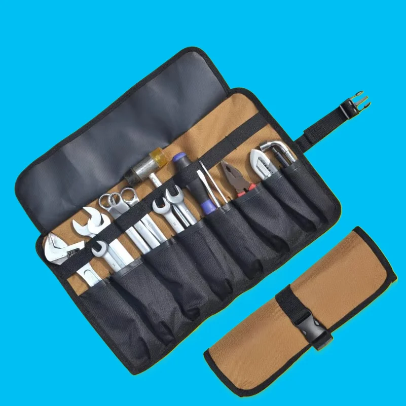Oxford Cloth Roll Portable Pouch Bag Wrench Tool Foldable Spanner Hammer Camping Pocket Tool Storage Bag Toolkit