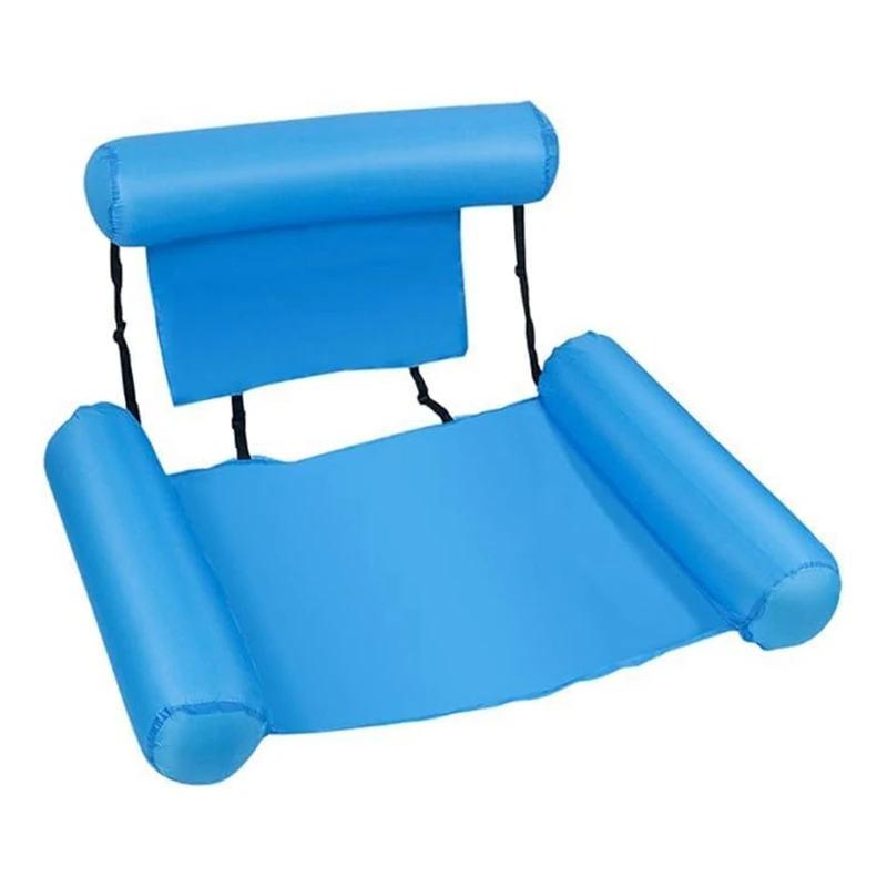 Pool Float Chair, Adult Inflatable Pool Lounger, Foldable Portable Float Seat, Pool Party Summer Water Fun