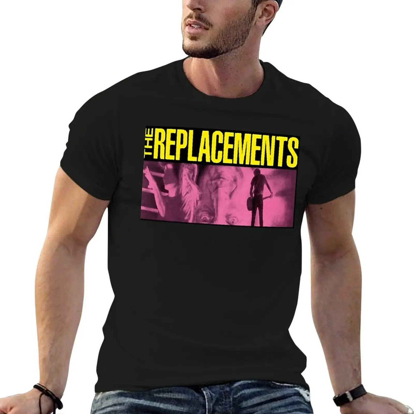 

the Replacements T-Shirt t shirt custom print black cotton t-shirt plain for man package T-Shirt