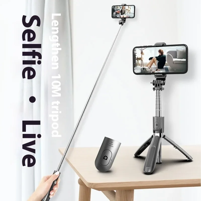 Multifunction Bluetooth Selfie Stick Tripod for Photography Video and Live Streaming Compatible with Any Smartphone