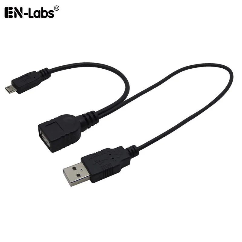 Micro-B USB 2.0 OTG Adapter Converter Cable.USB OTG Cable w/ Power Cable Y Splitter Charging Cable for 2.5"HDD SSD for Android