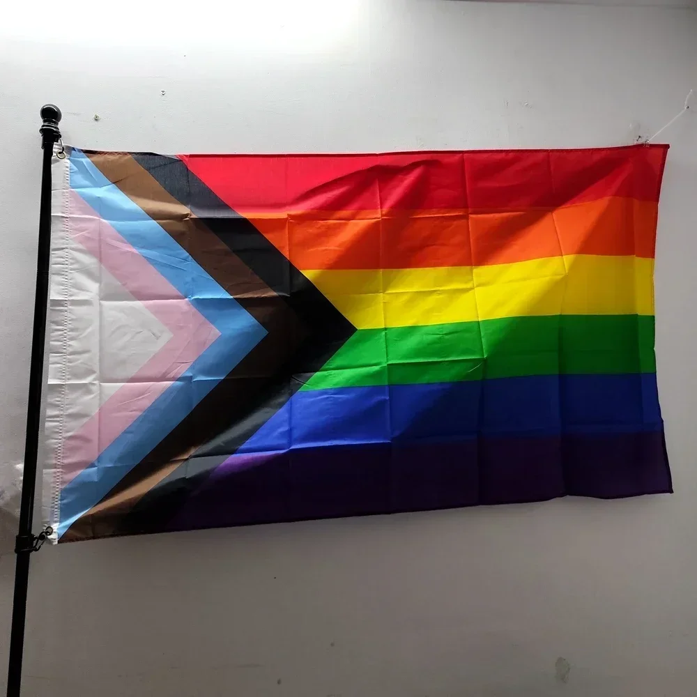 Rainbow Pride Flag - 90x150cm Premium Polyester Banner - Inclusive Wall Decor for LGBTQ+ Events, Parades, Diversity Celebrations