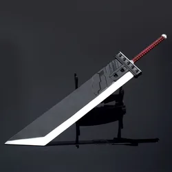 35cm Buster Sword Keychain Cloud Strife Remake Uncut Blade Sephiroth Katana Keychain Cosplay Prop Gifts