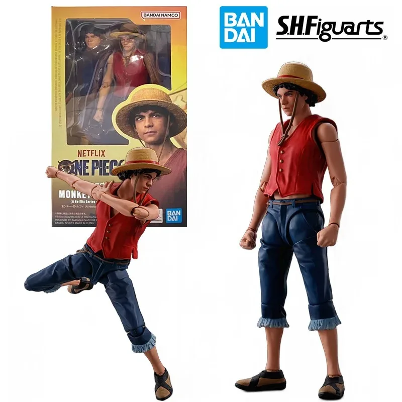 

Original Bandai S.H.Figuarts Monkey D Luffy A Netflix Series One Piece 16cm Anime Action Figure Model Toy Gift Collection