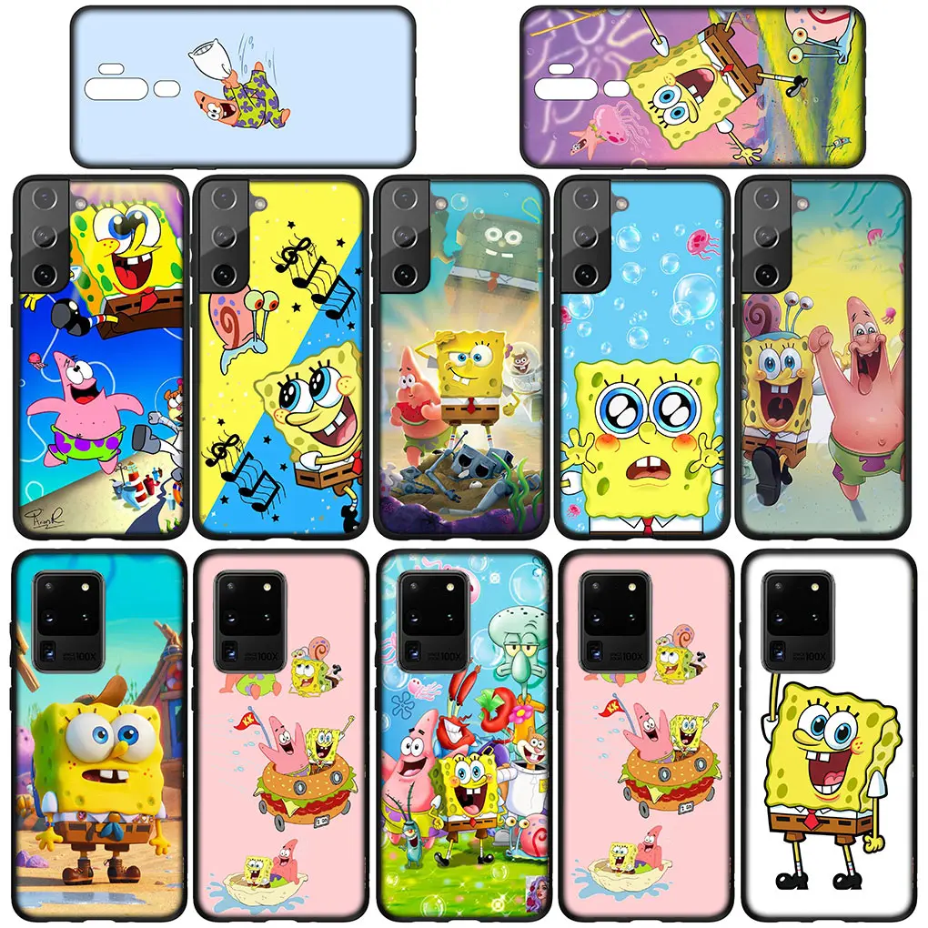 S-SpongeBobs Square Pants Sponges Bobs Cover Case for Xiaomi Mi 12 11T 10T 9 CC9E A2 Pocophone F1 Redmi K20 K30 K40 Pro 12X