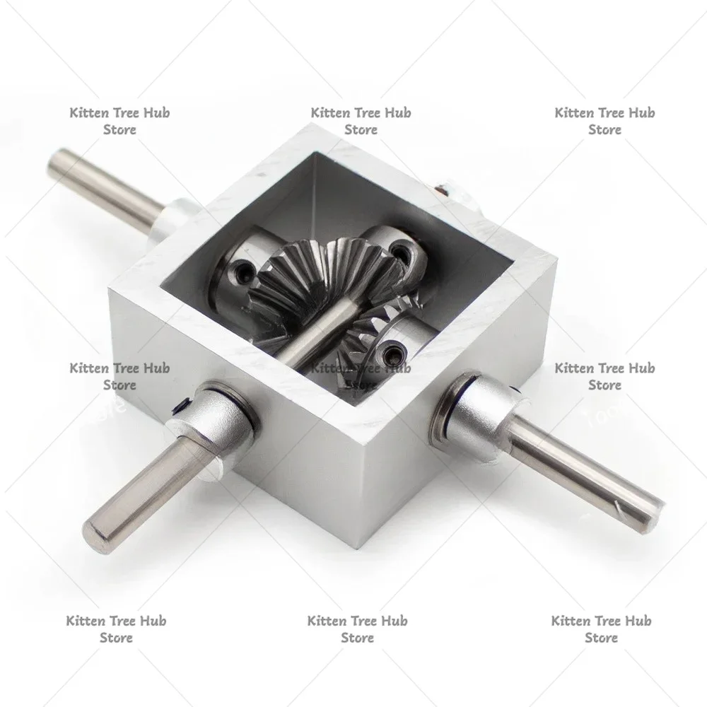 90 Degree Right Angle Bevel Gear Angle Commutator Forward/Reverse Reversing Gear Box 1:1 S45C Carbon Steel Teeth 6/8MM Shaft