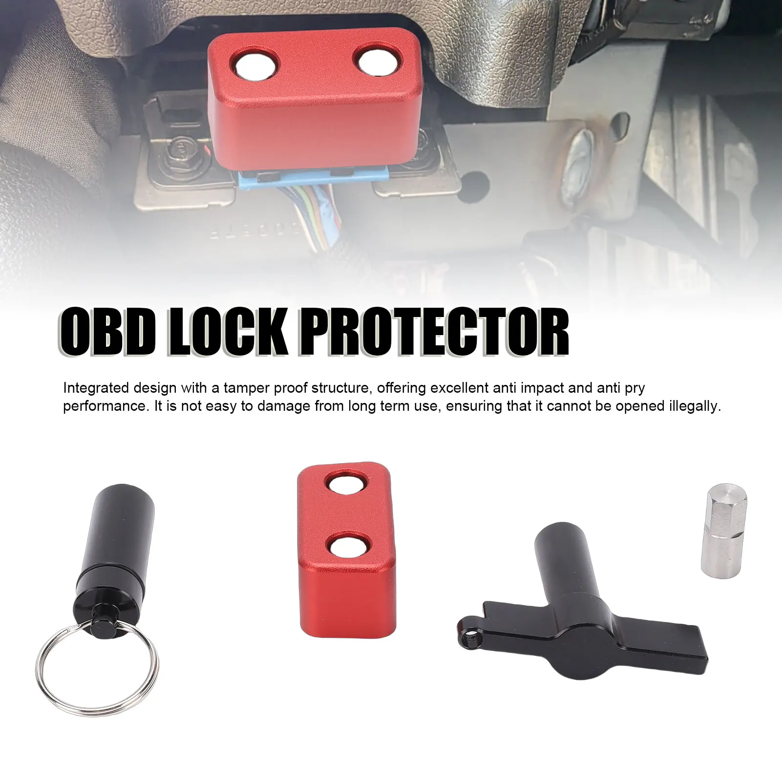 ODB Lock ODB Port Locking Tool Aluminium Alloy Anti Pry Anti Theft OBD Port Protector Locking Device for Cars SUVs Trucks
