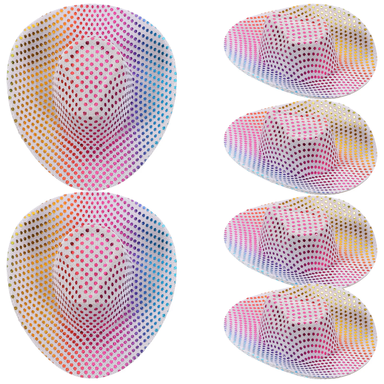 6Pcs Bottle Caps Mini Disco Hats for Drinks Shiny Party Decorations Replaceable Tiny Hat Ornaments for Craft DIY