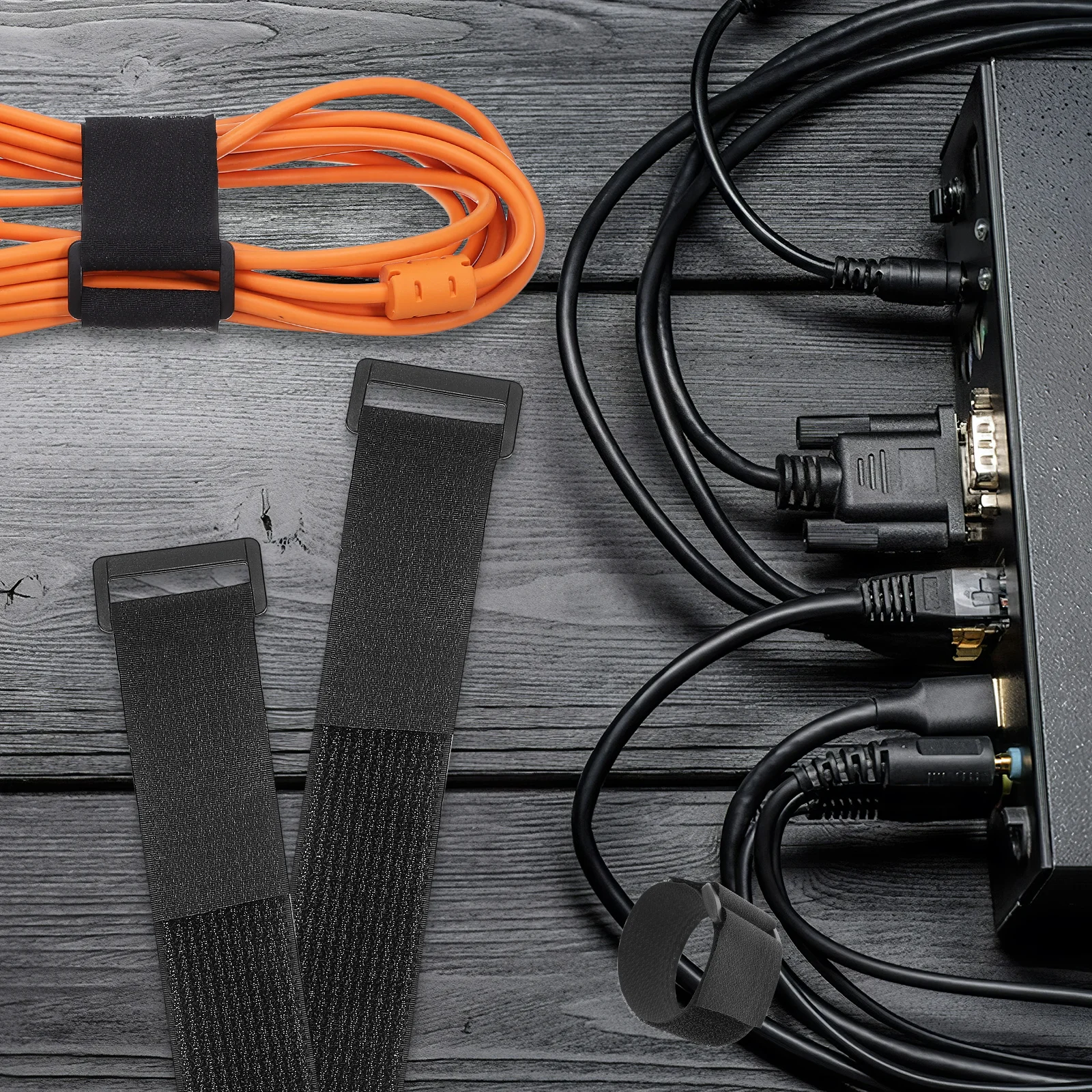 

1 Roll Hook and Loop Strap Self-Adhesive Reusable Cable Ties Cord Organizer Cinch Straps Hook and Loop Straps Cable Ties