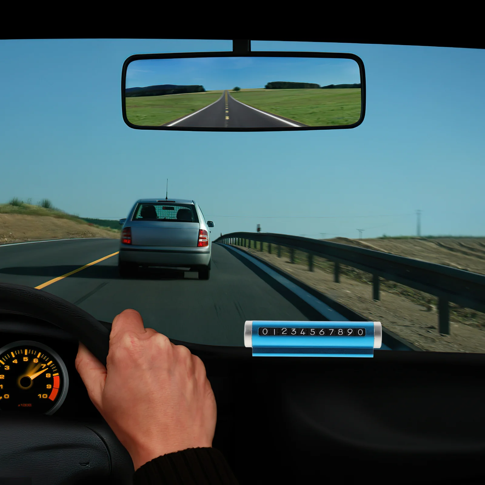 

Phone Metal Temporary Card Auto Accessories Parking , Car Parking Card, Car Dashboard Decor