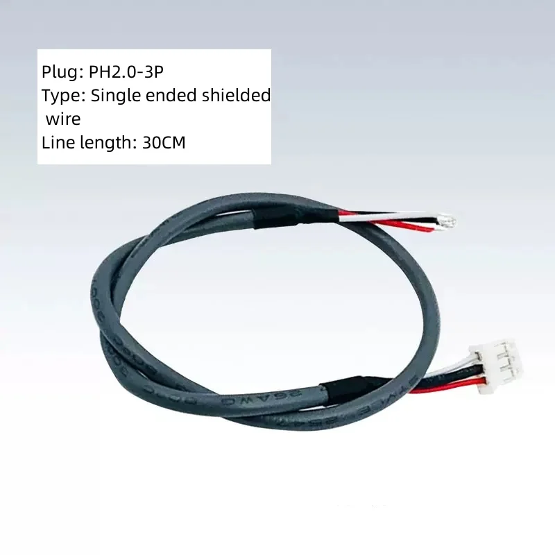 ケーブル端子接続付きシングルまたはダブルヘッド,シールドワイヤー,26awg,パネル,20 cm, 30cm, PH2.0-3P
