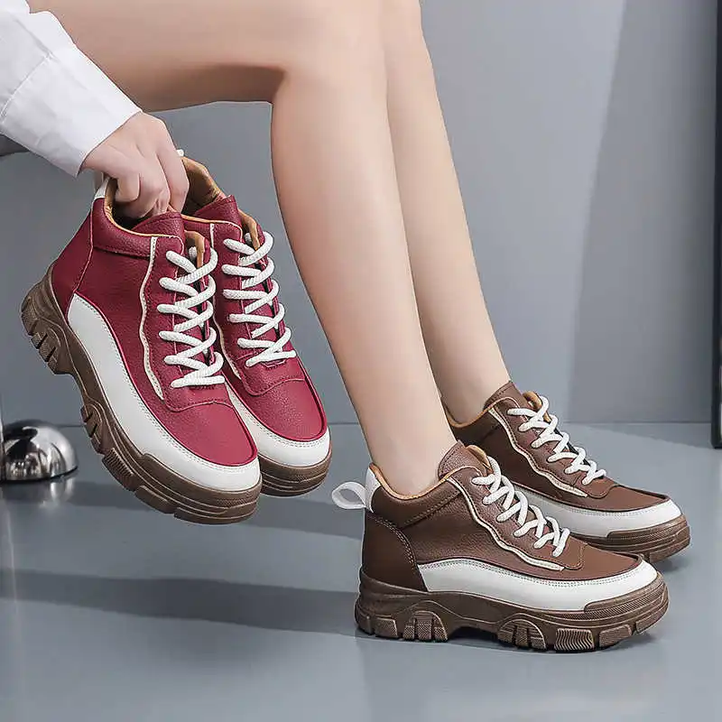 Fall Thick Sole Women's Shoes Models Mary Jane Grey Sneakers Female Sports Sapatos Trending Products Loafers Snearkers