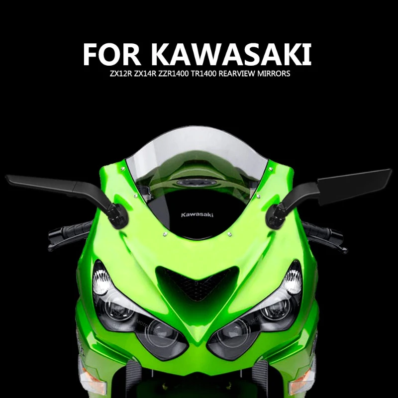 ForModified spoiler rearview mirror suitable for Kawasaki ZX12R, ZX14R, ZZR1400, and TR1400.