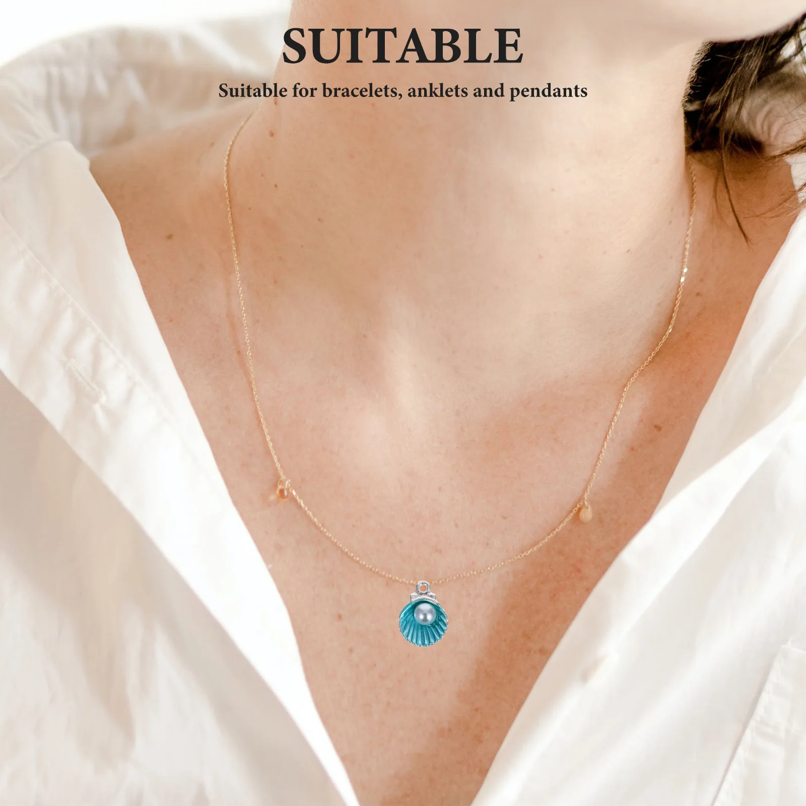 

30Pcs Zinc Alloy Shell Charms Pendants DIY Jewelry Making Ocean Theme Bracelets Anklets Vintage Accessories Handmade Charms