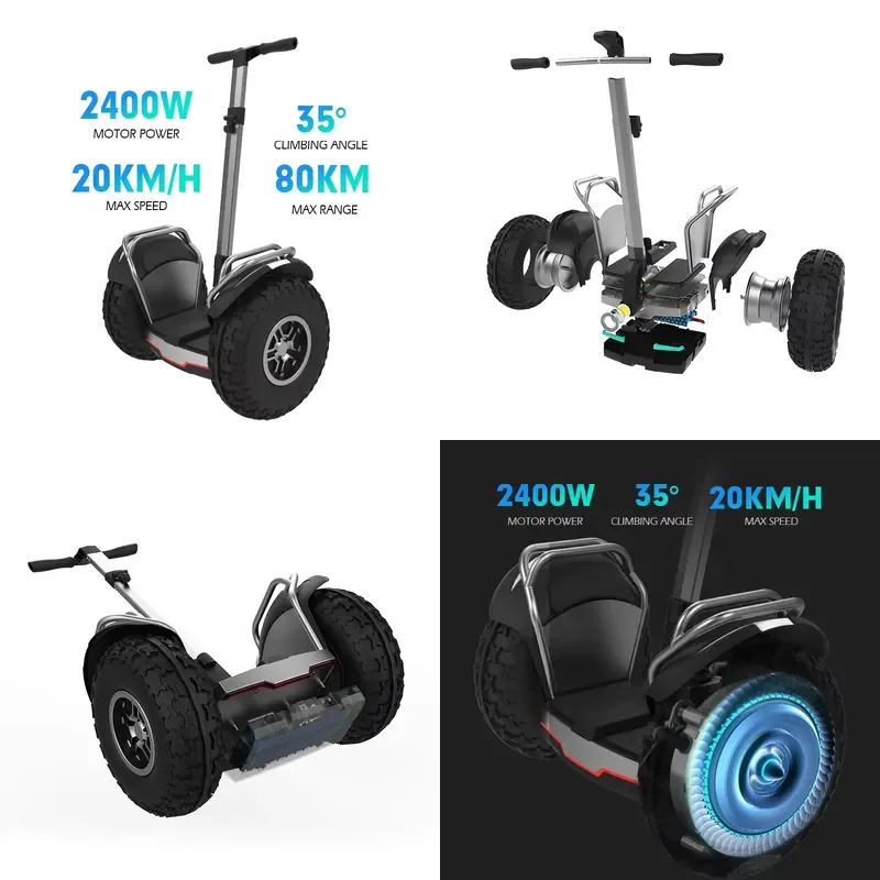 for MK013 Powerful Adult Electric Scooter Off Road Fat Tire Self Balancing E Scooter with Seat US Warehouse