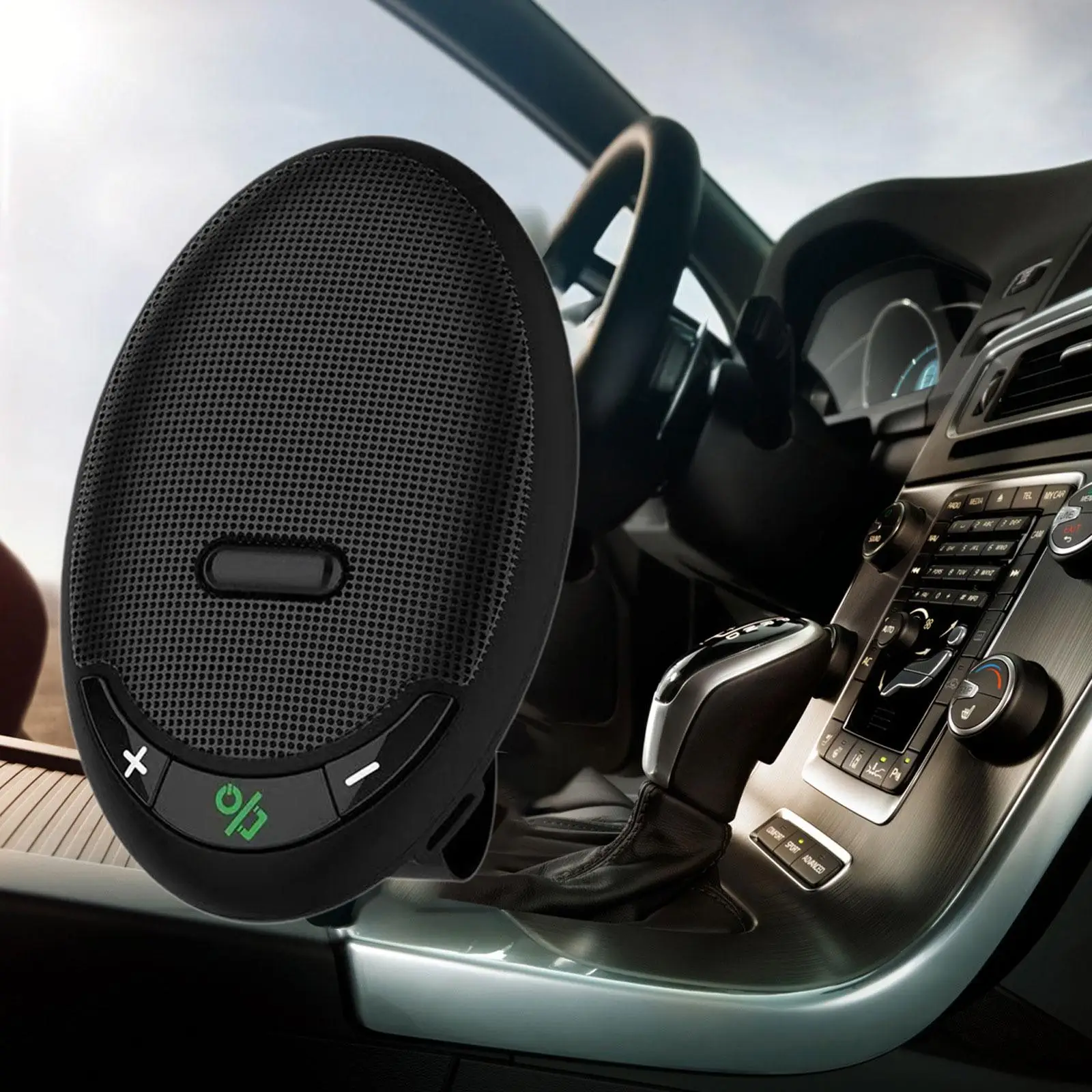 

Handsfree Car Speakerphone Audio Receiver Universal Fit Sun Visor Mounted