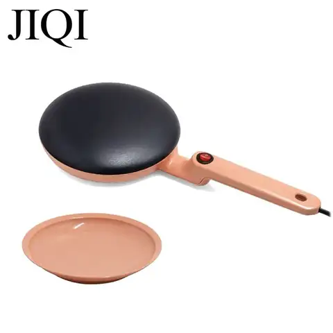 JIQI 붙지 않는 크레페 메이커 급속 가열 가정용 팬케이크 기계, 용수철 롤 피자 케이크 베이킹 팬, DIY 스낵 세척 가능 패널