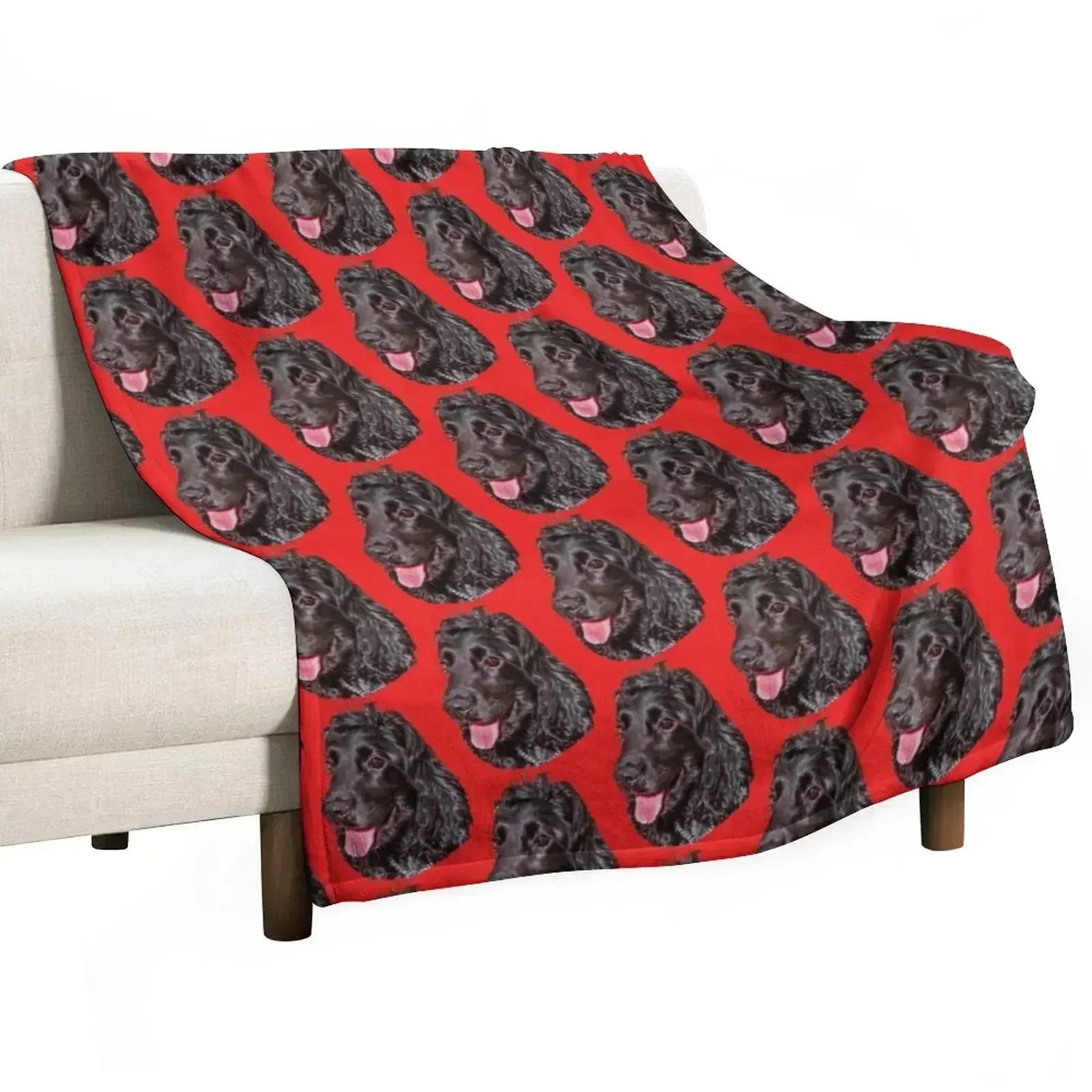 Manta negra Cocker Spaniel para sofá, mantas y colchas finas de marca de lujo para bebé, mantas decorativas gruesas de lujo para camas