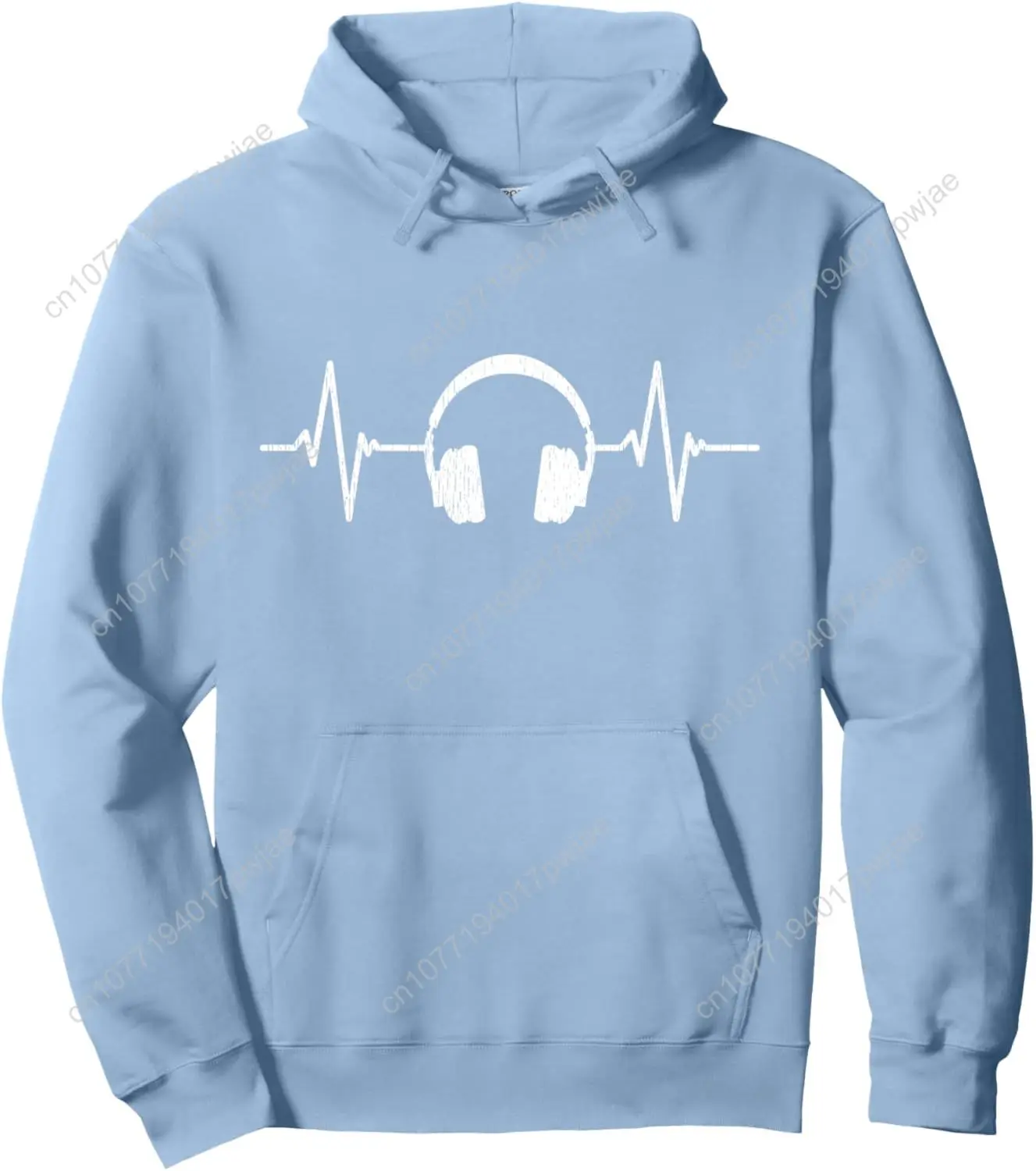 Cool Music Lover Producer DJ Present Heartbeat Headphones Pullover Hoodie