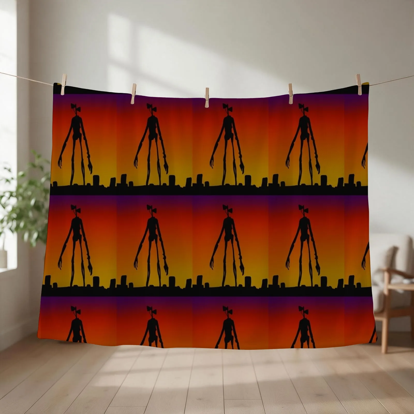 Siren head Throw Blanket Cute Plaid Soft Big Custom Giant Sofa Blankets