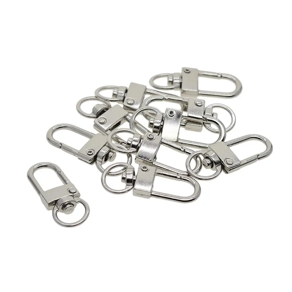 

Lobster Clasp Keyring Silver 33x12mm Alloy Keychain Clasp Jewelry Findings for Key Ring Accessories DIY Projects