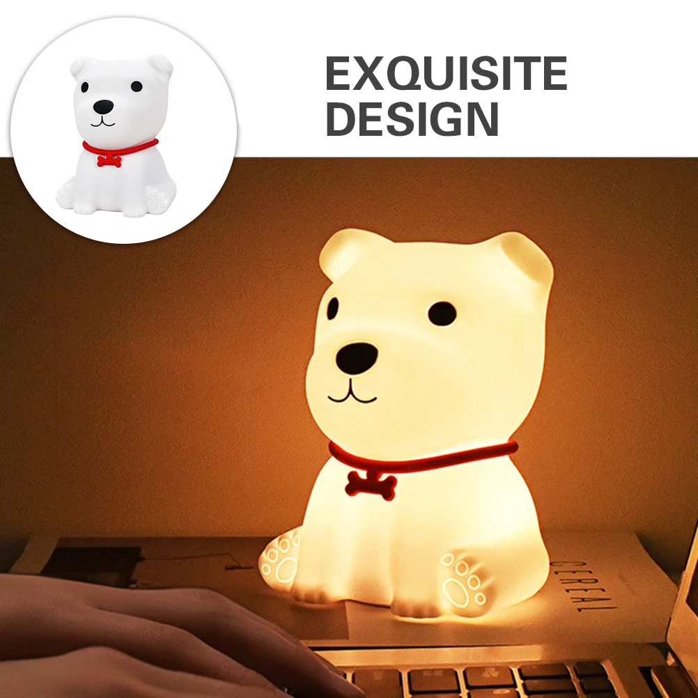 

Silicone Night Light LED Cartoon Puppy Lamp Control Baby Bedside Nursery Lamp Silicone Kids Room Decor