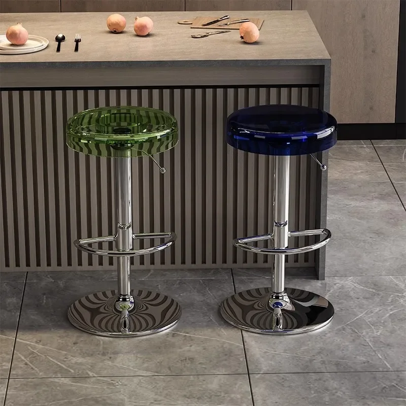 

Classic Bar chair lift rotating chair modern bar front desk acrylic high stool gaokuan