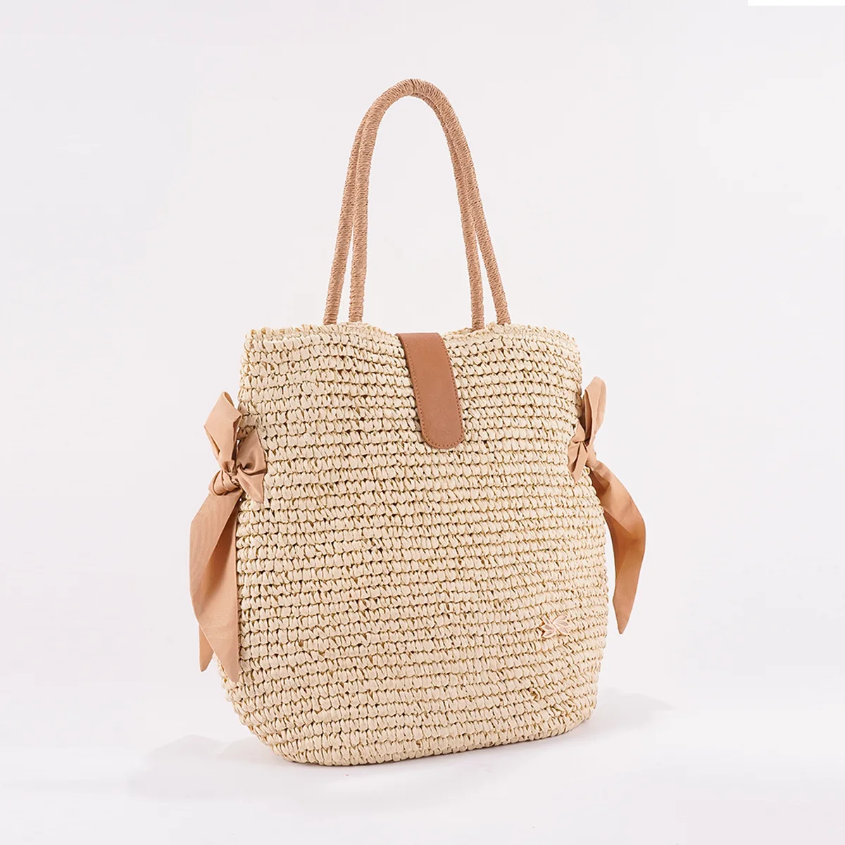 Fashion Straw Women Shoulder Bags Woven Female Handbags Large Capacity Summer Beach Straw Large Capacity Bags Casual Tote Purses