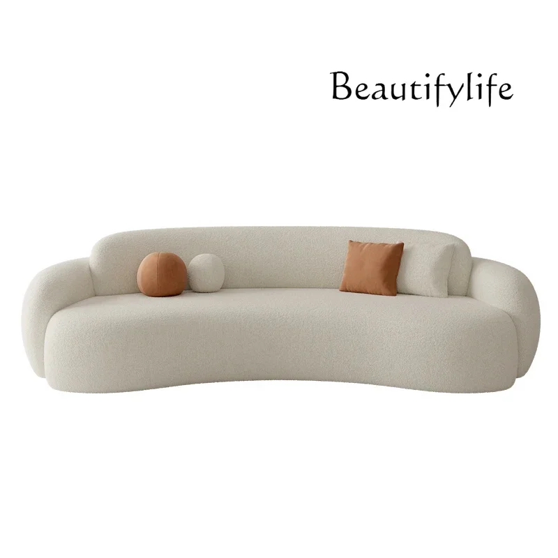 

Диван «Кремовый ветер» Гостиная Новая маленькая квартира Современный простой дизайнер High Sense