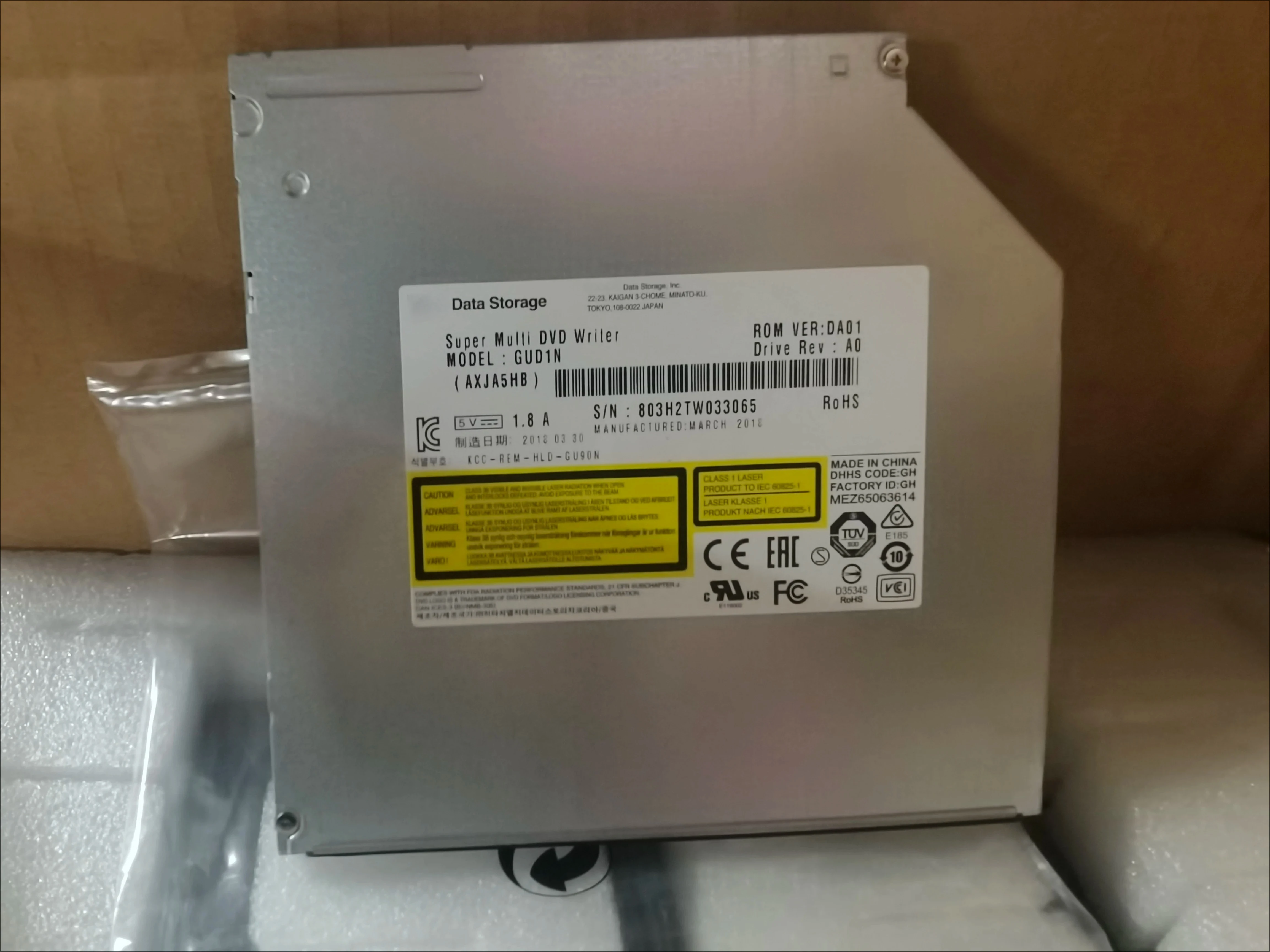 For Laptop GUD1N 9.5MM Internal DVD Writer Optical Drive