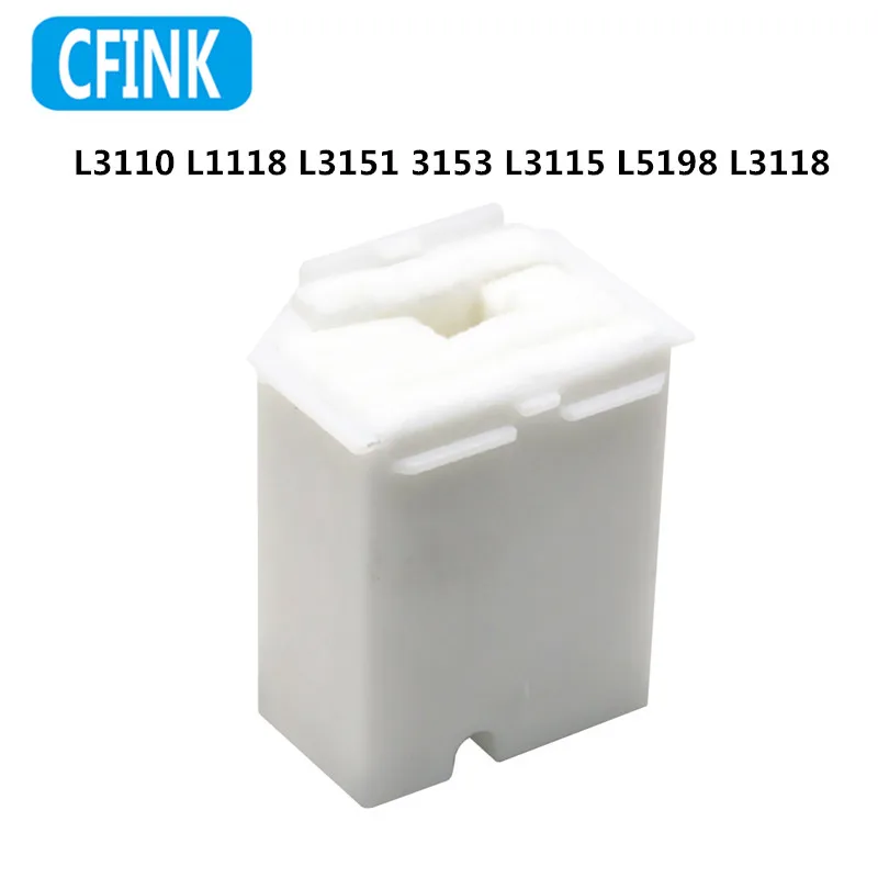 Caja de mantenimiento L3110 para Epson L1110 L3100 L3110 L3150 L3160 L3165 L3166 L5190 L3101 L3151, depósito de tinta residual con almohadilla absorbente de esponja
