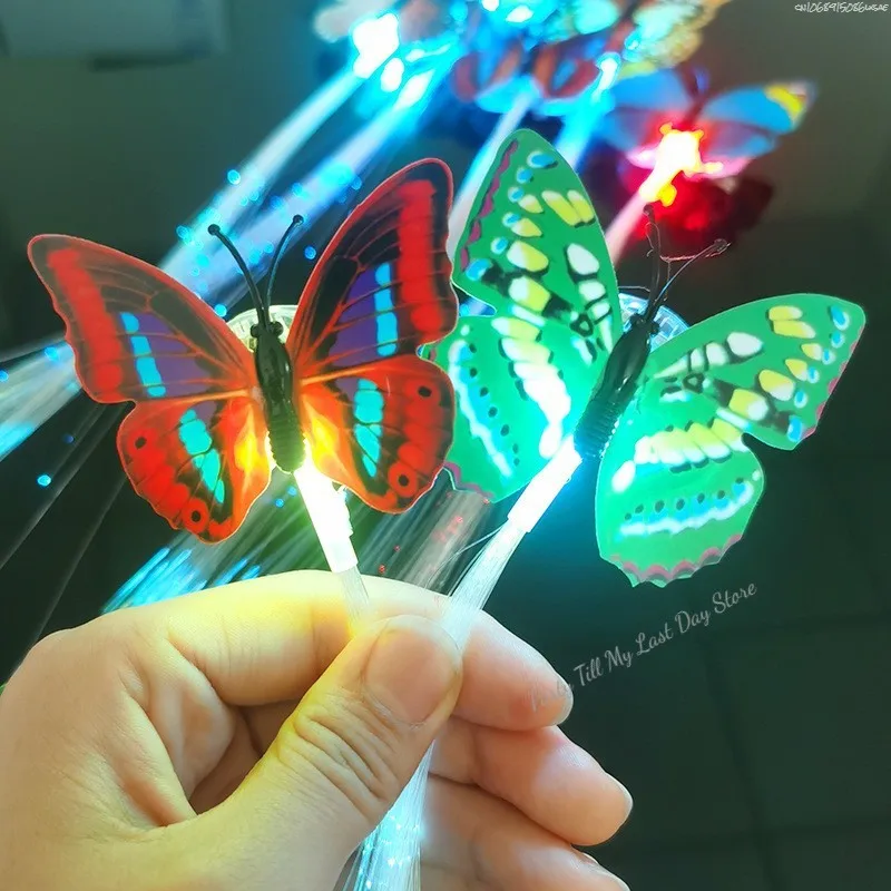 1/10Pc Glow Hair Braid LED Luminous Flower Hair Clip Light Up Butterfly Hair Clip Bar Party Decoration Supplies Glow In Dark Toy